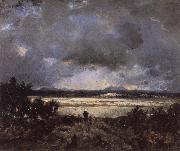 Pierre etienne theodore rousseau Sunset in the Auvergne oil painting